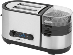 LUXUS EDELSTAHL 2 SCHEIBEN TOASTER 5 in 1 EIERKOCHER DAMPFGARER 1250 W 62205921 en oferta