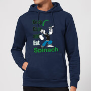 Popeye Keep Calm And Eat Spinach Hoodie - Navy - M - azul marino en oferta