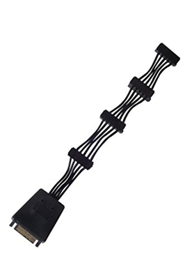 SilverStone SST-CP06-E4 CP06-E4 SATA cable 0.19 m Black SATA/4 x SATA - M/F