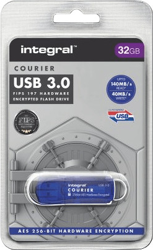 Integral 32gb Mensajero USB 3.0 Flash Drive con Aes 256-bit Hardware Cifrado características