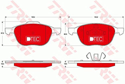 TRW Brake Pads (Front) (R90) (DTEC Low Dust) - GDB1583DTE características