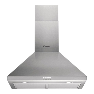 Indesit - Campana Decorativa IHPC 6.5 LM X Con 3 Potencias De Extracción Inox