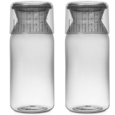 Brabantia Bote con Taza Medidora 2pcs Set Contenedor Recipiente Almacenamiento