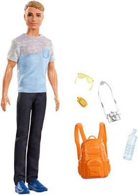 Barbie Muñeco Ken Vamos de viaje con accesorios (Mattel FWV15)