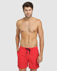 Tommy Hilfiger - Bañador Bermuda De Hombre Rojo Liso características