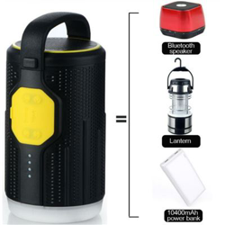 Camping Lantern Iluminación exterior 10400 mAh Power Bank Altavoz Bluetooth A-SL10, Amarillo características