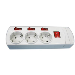 Base de tres tomas con interruptores independientes 16A/250V con cable Termoestable 36.186 Electro DH 8430552130122 precio