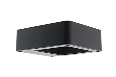 HQ Luz de pared LED para exteriores de diseño cuadrado, color antracita, larga vida útil, 120 lúmenes, 6 W de potencia