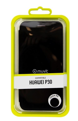 Funda Libro Muvit Negro para Huawei P30