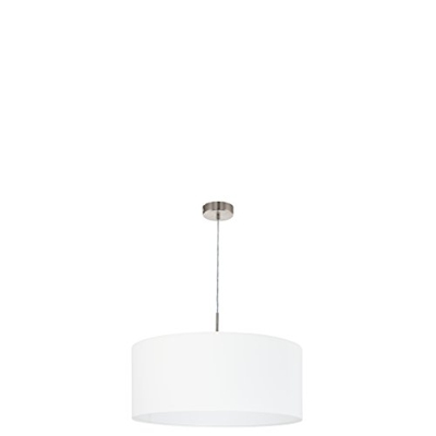 Eglo Pasteri 1-Light Drum Pendant, White, 110 x 53cm 