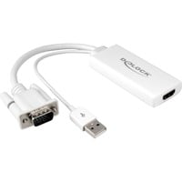 62460 adaptador de cable VGA, USB2.0-A HDMI Blanco características