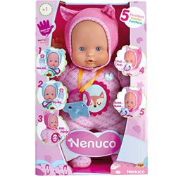 Nenuco - Muñeco Blandito 5 Funciones Rosa características