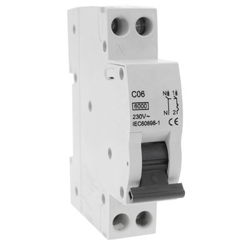 Interruptor automático magnetotérmico BeMatik DPN 1P+N 6A 6kA características