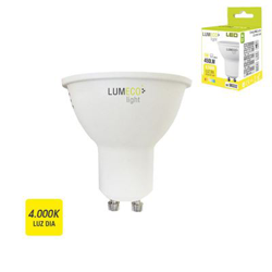 Bombilla dicroica gu10 smd LED 5w 450 lumens luz dia 4.000k apertura 120 lumeco características