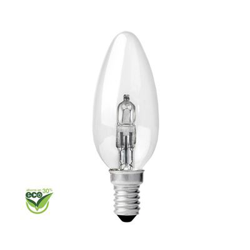 Bombilla halógena vela energy saver E14 28w (equ. 40w) clara EDM características