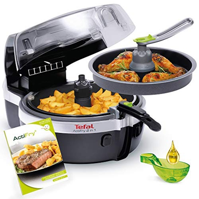 Tefal Actifry 2 In 1 Freidora De Aire Caliente, 1400 W, 1.5 kg, Cerámica, Negro