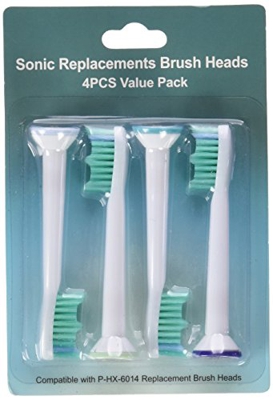 Fun and Play SA.01.0004.00 - Pack de 4 recambios para cepillo dental eléctrico Philips - Paquete de 4 x 10 gr - Total: 40 gr