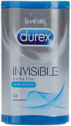 Durex Preservativos Invisible Extra lubricados 12 unidades precio