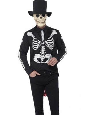 Disfraz de esqueleto chic hombre Día de los muertos