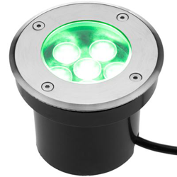 Foco LED BeMatik de suelo de 6W 120mm con luz de color verde precio