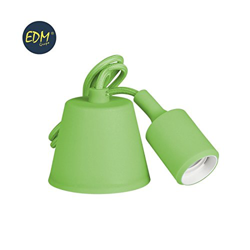 Colgante de silicona E27 60w verde (98,4 cm) EDM características