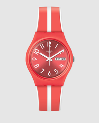 Swatch - Reloj De Mujer Energy Boost GR709 De Silicona Rojo características