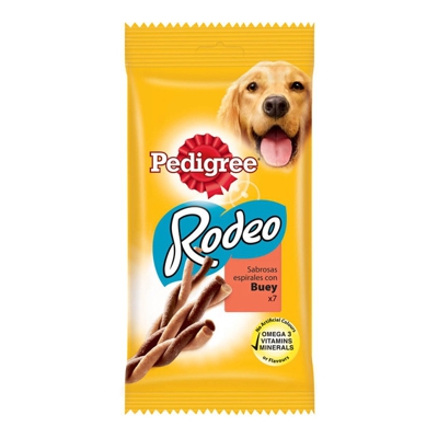 Pedigree - Snack Para Perros Adultos Pequeños, Medianos Y Grandes Rodeo Buey 7 Uds