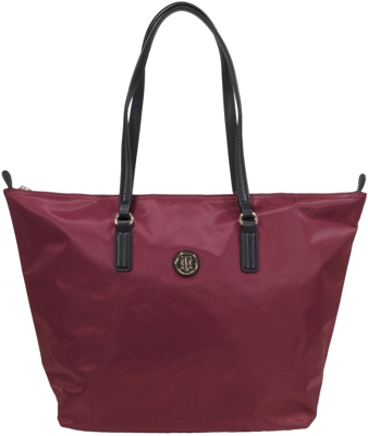 Tommy Hilfiger - Tote De Nylon En Granate Con Cremallera