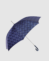 Vogue - Paraguas Largo Automático En Azul Marino Estampado en oferta