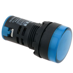 Luz piloto LED BeMatik de 22 mm para paneles de control 220 VAC azul en oferta