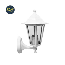 Farol aluminio pared blanco 40,5x26,5cm  EDM mod: marsella 100w IP44 características