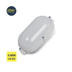 Aplique exterior LED oval 9w 810 lumens ip65 4.000k luz dia EDM en oferta