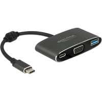 62992 adaptador de cable SuperSpeed USB (USB 3.1 Gen 1) USB Type-C VGA 15 pin, SuperSpeed USB (USB 3.1 Gen 1) Type-A, SuperSpeed USB (USB 3.1 Gen 1) USB Type-C Gris características