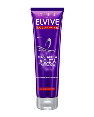 L'Oréal Paris - Mascarilla Violeta Matizadora Para El Pelo Con Mechas, Rubio O Gris Elvive Color Vive 150 Ml