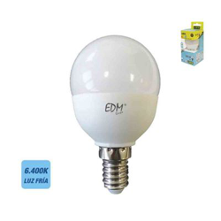 Bombilla esférica 6W LED EDM E14 FRIA 6400K precio