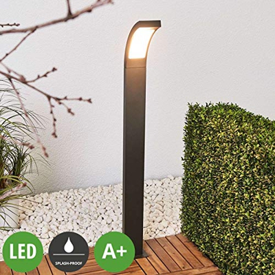 Luz LED de senderos Juvia en aluminio gris grafito