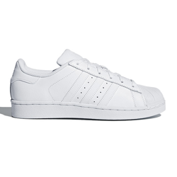 Adidas - Zapatillas De Niños De Piel Superstar En Blanco Con Cordones en oferta