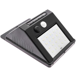 Aplique solar LED PrimeMatik, Lámpara recargable de pared con sensor de movimiento y oscuridad IP65 2W características