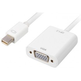 0.15m, Mini DisplayPort/VGA 0,15 m VGA (D-Sub) Blanco, Adaptador