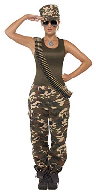 Smiffy's Disfraz soldado camuflaje mujer talla L