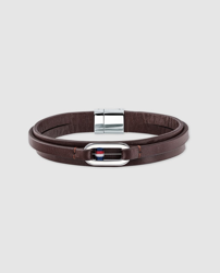 Tommy Hilfiger - Pulsera De Hombre De Cuero Marrón precio