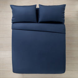 El Corte Inglés - Funda Nórdica 300 Hilos Cotton Sateen Azul marino Cama 90 cm en oferta