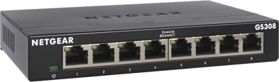 GS308-300PES switch No administrado L2 Gigabit Ethernet (10/100/1000) Negro, Interruptor/Conmutador