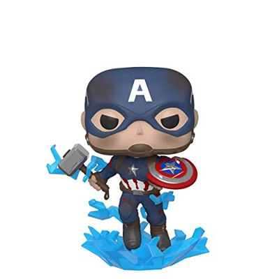 Figura Funko Pop! - Capitán América Con Escudo y Mjolnir - Marvel Vengadores: Endgame