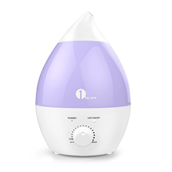 1 BY ONE 1.3 litros Humidificador ultrasónico, No Ruido con Luces LED de 7 Colores con la función Apagado automático para su hogar y Oficina precio