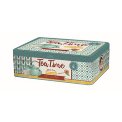 Caja Metal para Té/Infusiones, Tea Time en oferta