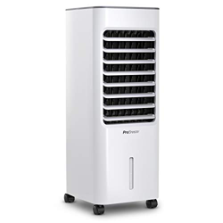 Pro Breeze® Climatizador Evaporativo Portátil 5L con 4 Modos de Funcionamiento, 3 Velocidades de Ventilador, Pantalla LED y Control Remoto. De Alta Po en oferta