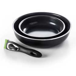 GREENCHEF Clickpan Magneto Diamond Black Juego de 2 estufas - Ø 20/26 cm + Mango en oferta