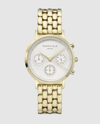Rosefield - Reloj De Mujer Gabby NWG-N90 Cronógrafo De Acero Dorado en oferta