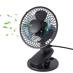 QINUKER Ventilador de Clip oscilante accionado con USB de Escritorio, Mini Mesa de enfriamiento portátil 3 configuraciones Velocidad para Cochecito be en oferta